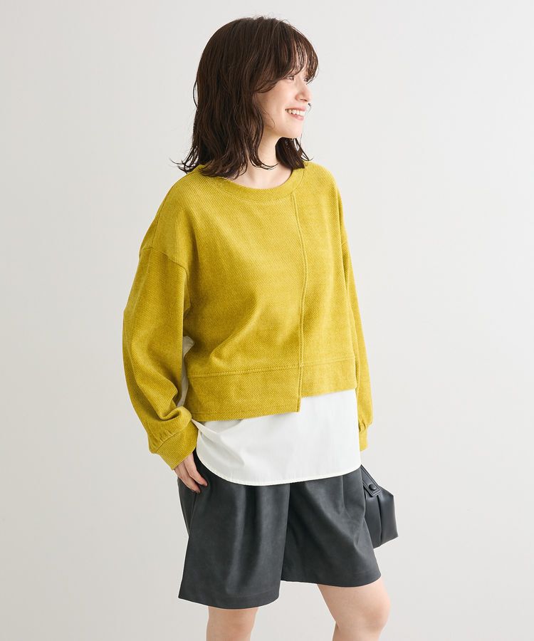 Green Parks「カットコーデュロイドッキングプルオーバー」|Tシャツ・カットソー|