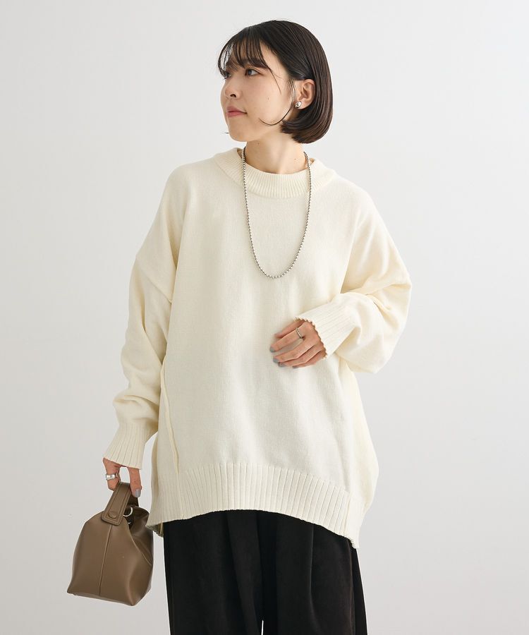 Green Parks「リラックスモールニットチュニック」|ニット・セーター|Off White