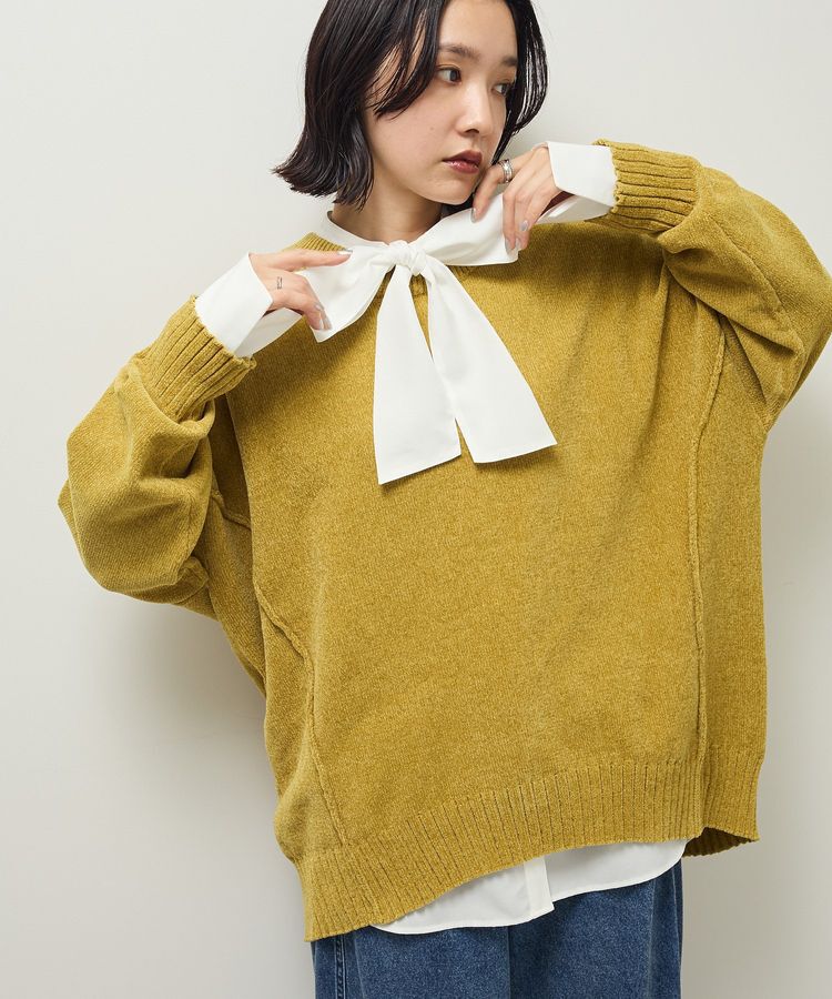 Green Parks「リラックスモールニットチュニック」|ニット・セーター|Lime Green