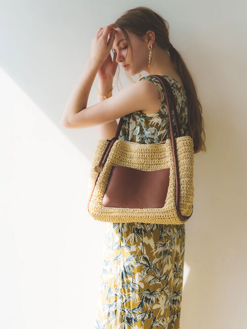 YECCA VECCA「ペーパー手編みトートバッグ」|ハンドバッグ|