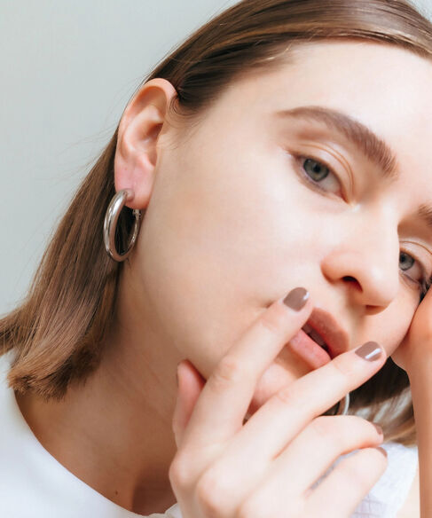 YECCA VECCA「ステンレスフープピアス」|ピアス|Silver