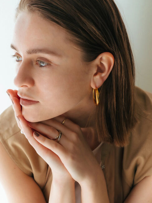 YECCA VECCA「ステンレスフープピアス」|ピアス|Gold