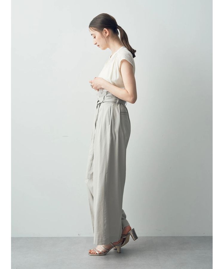 YECCA VECCA「ハイウエストリボンワイドパンツ」|その他|