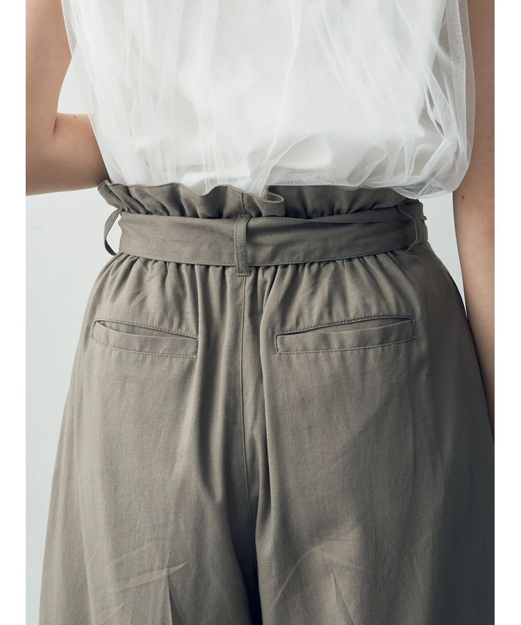 YECCA VECCA「ハイウエストリボンワイドパンツ」|その他|