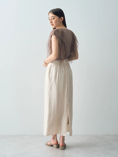 YECCA VECCA「シャイニーロングスカート」|スカート|