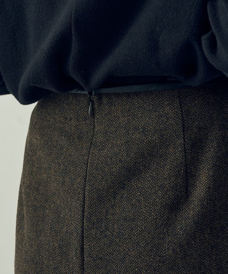 YECCA VECCA「ツイードパイピングスカート」|タイト|
