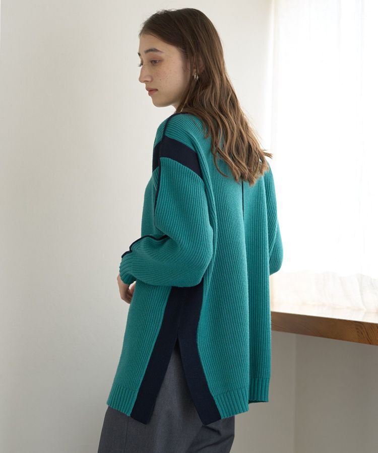 YECCA VECCA「配色ラインニット」|ニット・セーター|