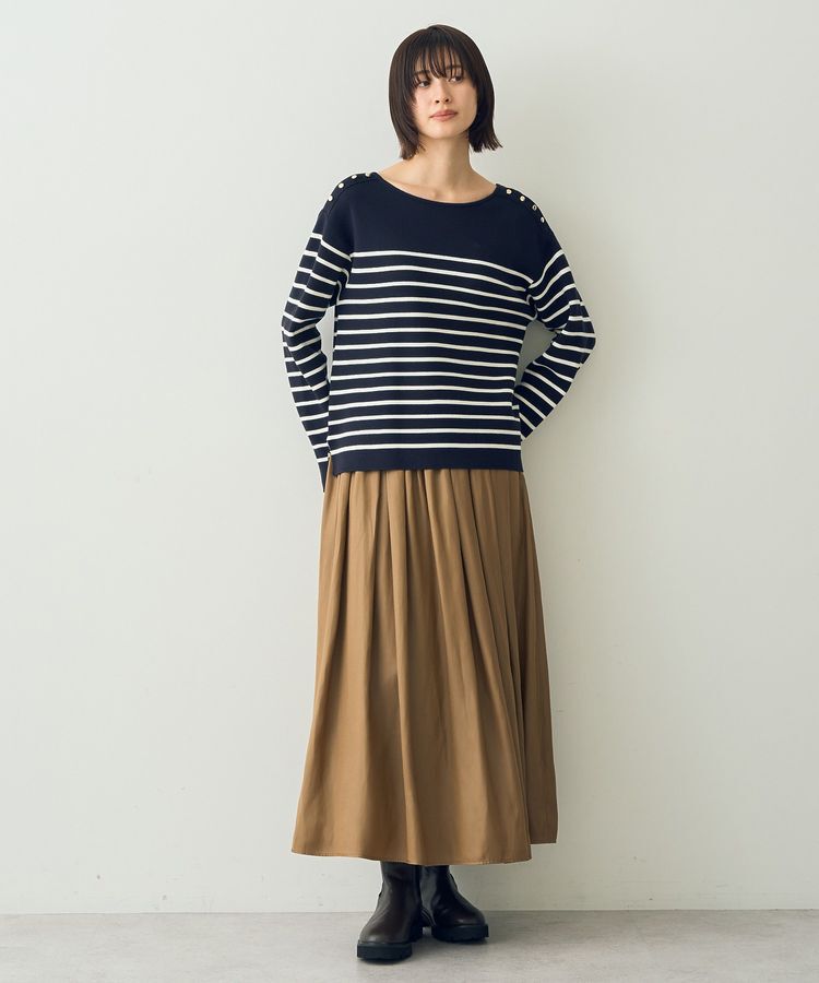 YECCA VECCA「ミラノリブ金釦ニット」|ニット・セーター|