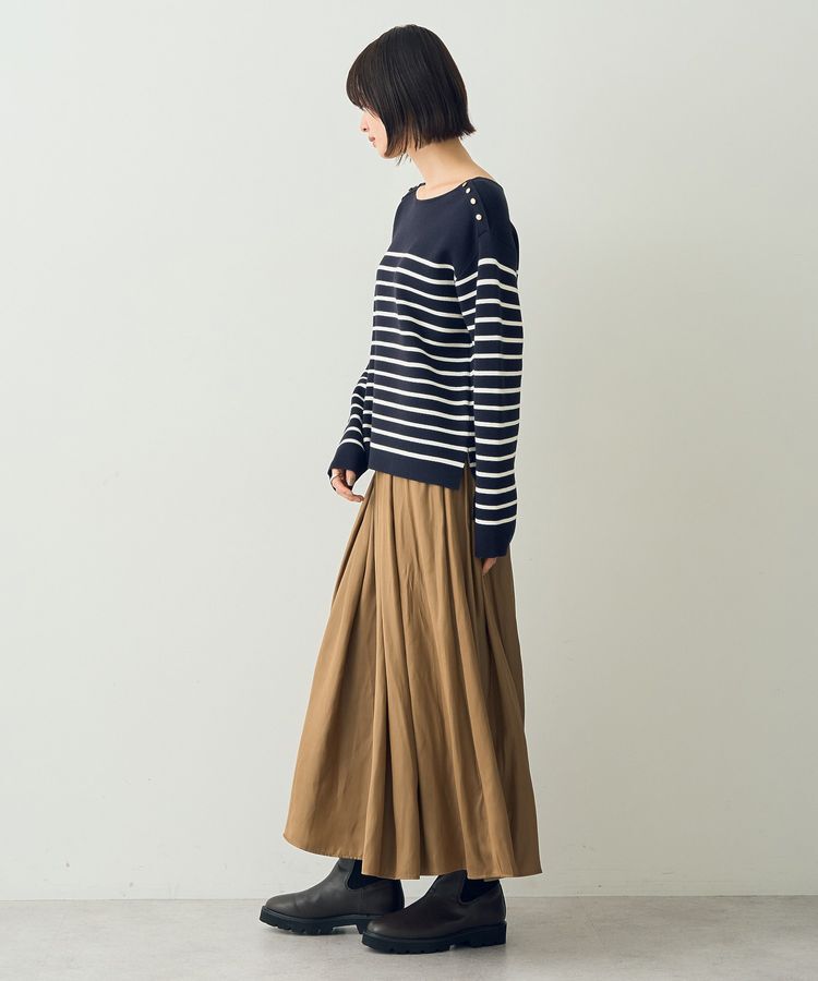 YECCA VECCA「ミラノリブ金釦ニット」|ニット・セーター|