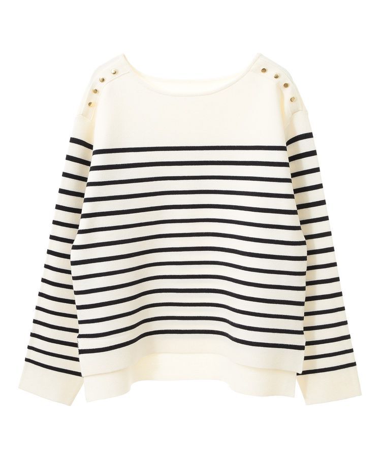 YECCA VECCA「ミラノリブ金釦ニット」|ニット・セーター|