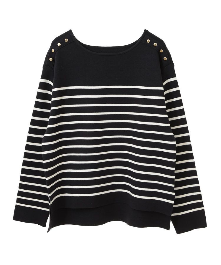 YECCA VECCA「ミラノリブ金釦ニット」|ニット・セーター|