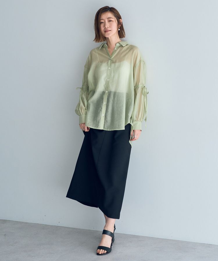 YECCA VECCA「バックリボンシアーシャツ」|シャツ・ブラウス|