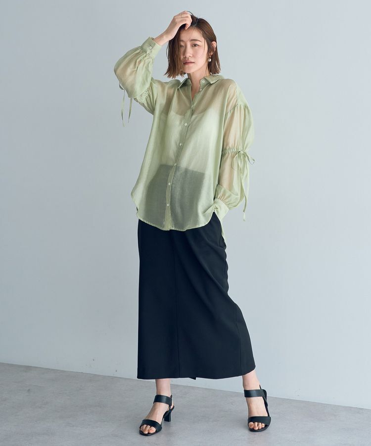 YECCA VECCA「バックリボンシアーシャツ」|シャツ・ブラウス|