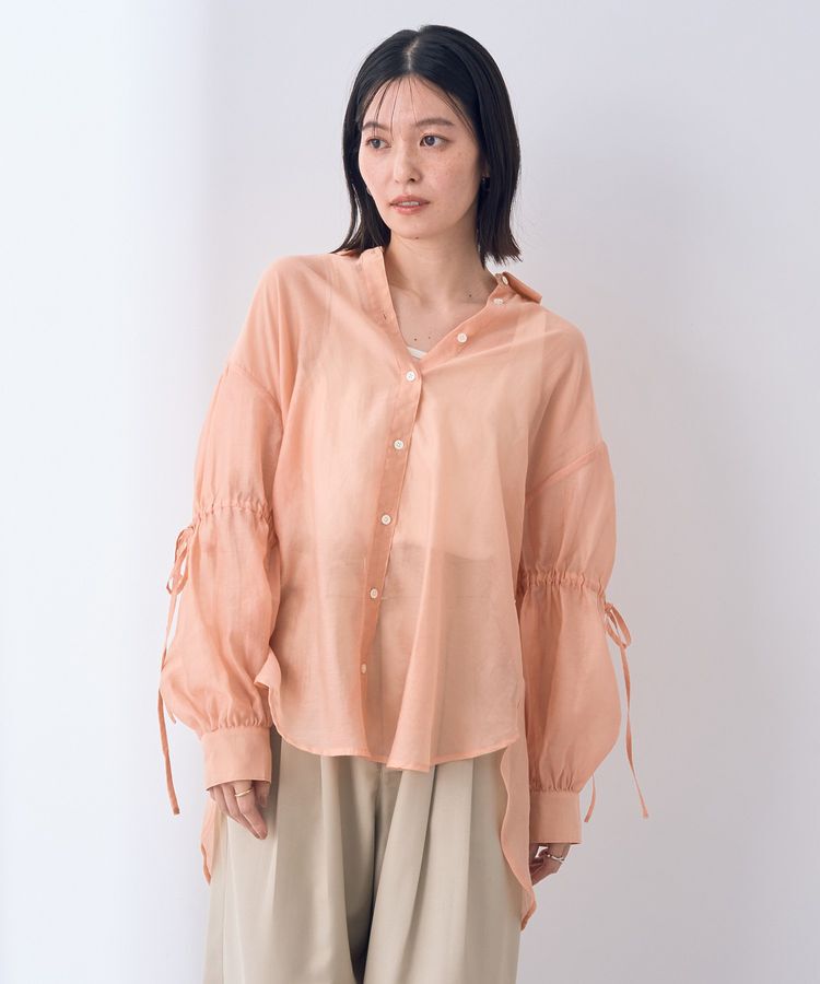 YECCA VECCA「バックリボンシアーシャツ」|シャツ・ブラウス|