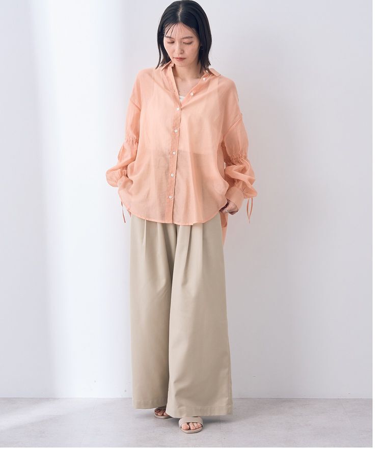 YECCA VECCA「バックリボンシアーシャツ」|シャツ・ブラウス|