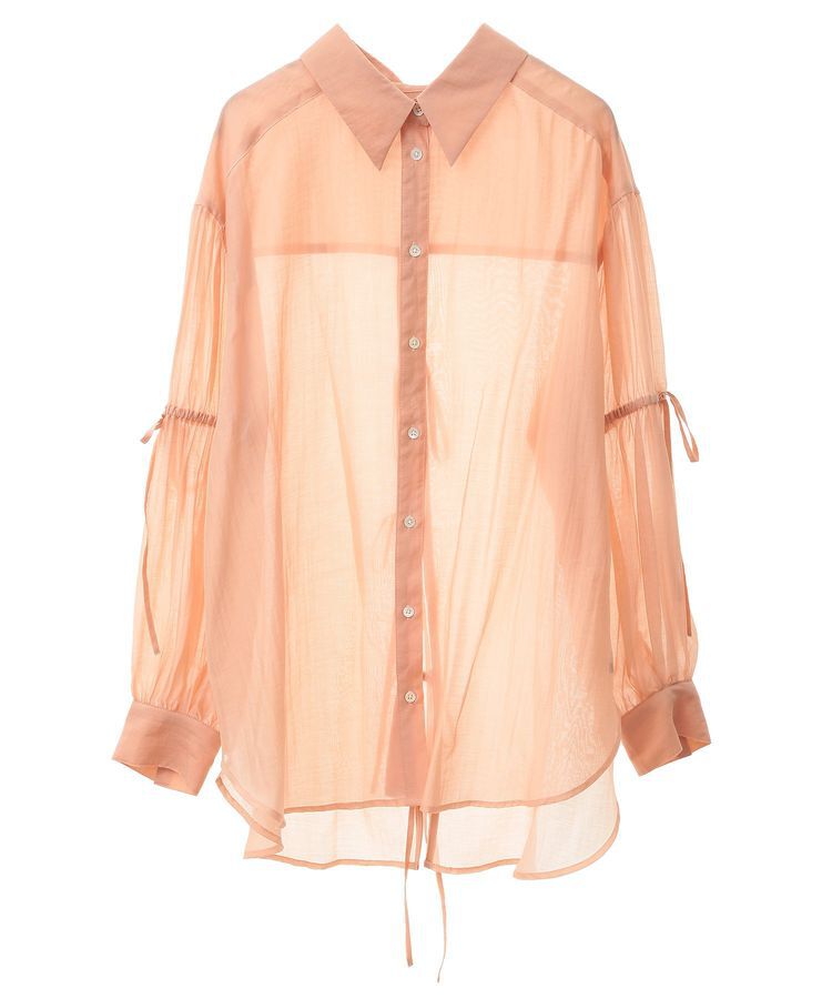 YECCA VECCA「バックリボンシアーシャツ」|シャツ・ブラウス|