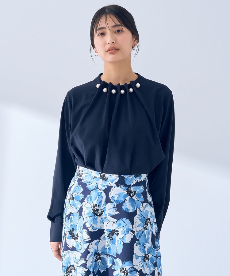 YECCA VECCA「パールタックブラウス」|シャツ・ブラウス|