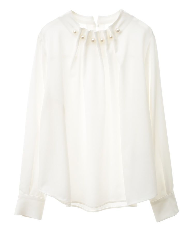 YECCA VECCA「パールタックブラウス」|シャツ・ブラウス|