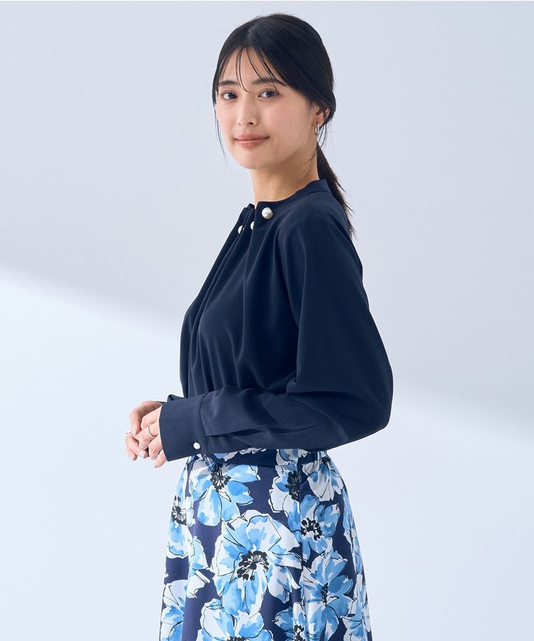 YECCA VECCA「パールタックブラウス」|シャツ・ブラウス|