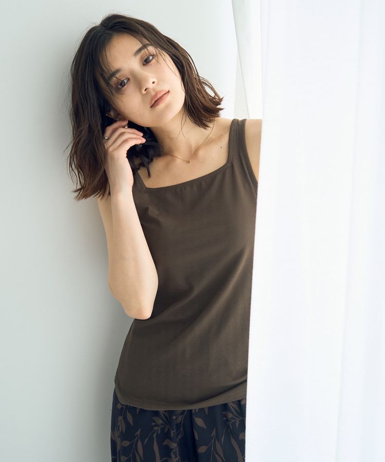 YECCA VECCA「2wayスクエアリブタンクトップ」|インナー|