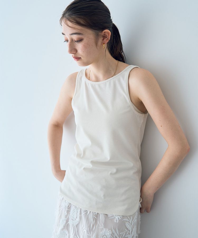 YECCA VECCA「2wayスクエアリブタンクトップ」|インナー|