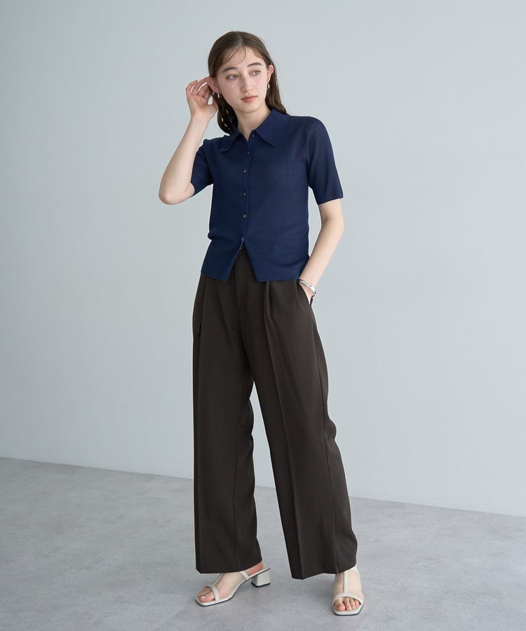 YECCA VECCA「ベルト付きタックストレートパンツ」|その他|