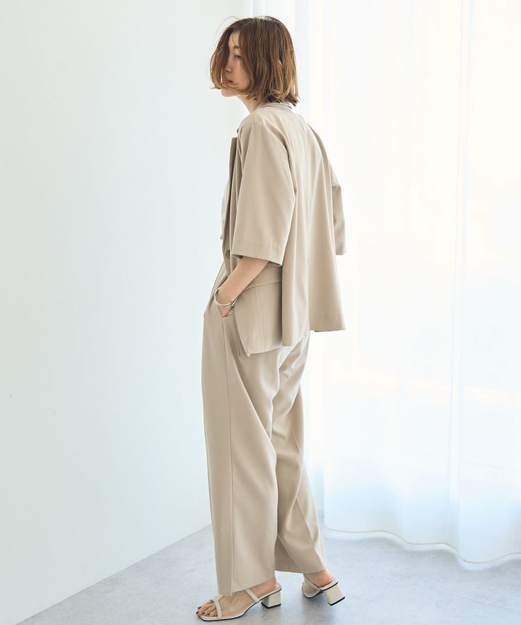 YECCA VECCA「ベルト付きタックストレートパンツ」|その他|