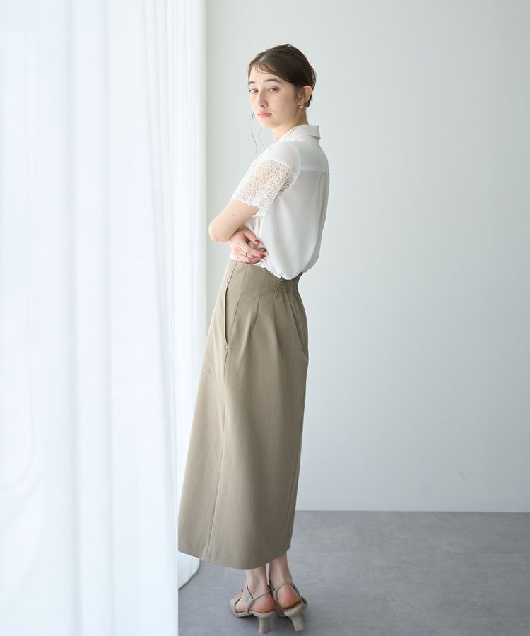 YECCA VECCA「レースMIXブラウス」|シャツ・ブラウス|