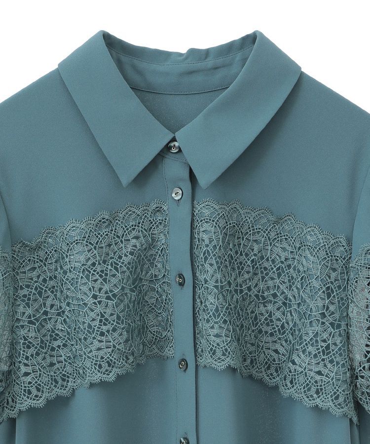 YECCA VECCA「レースMIXブラウス」|シャツ・ブラウス|