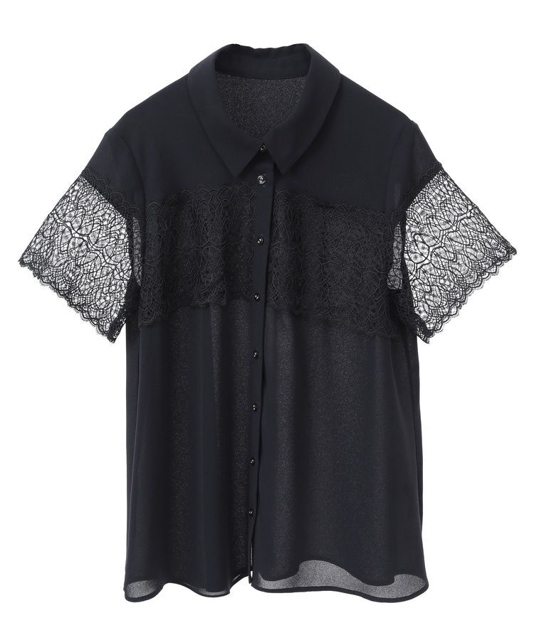 YECCA VECCA「レースMIXブラウス」|シャツ・ブラウス|