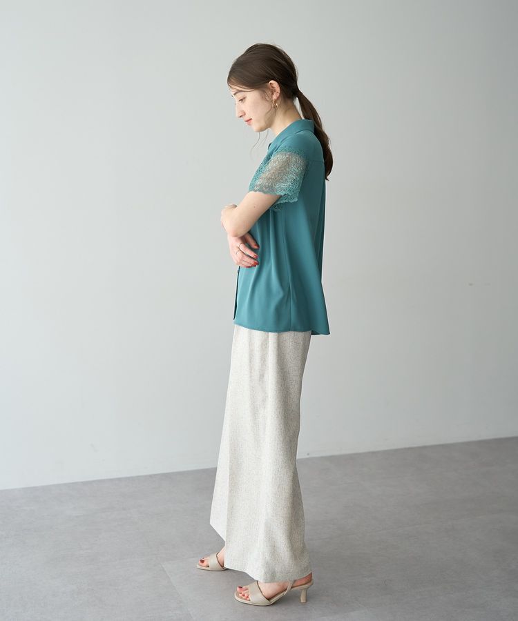 YECCA VECCA「レースMIXブラウス」|シャツ・ブラウス|