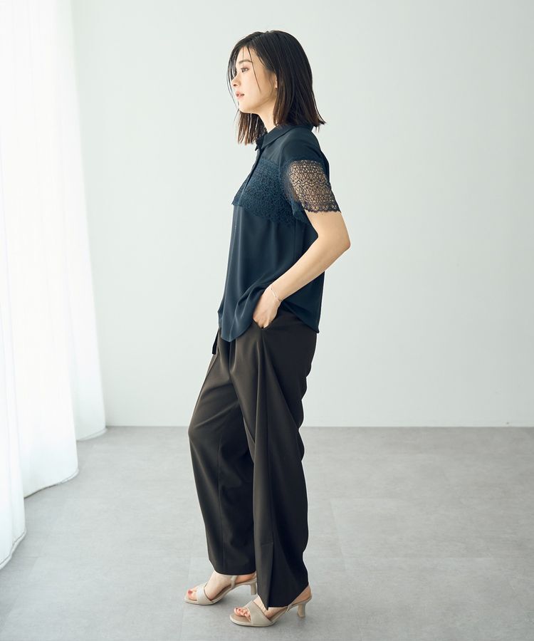 YECCA VECCA「レースMIXブラウス」|シャツ・ブラウス|