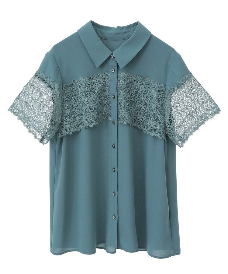 YECCA VECCA「レースMIXブラウス」|シャツ・ブラウス|