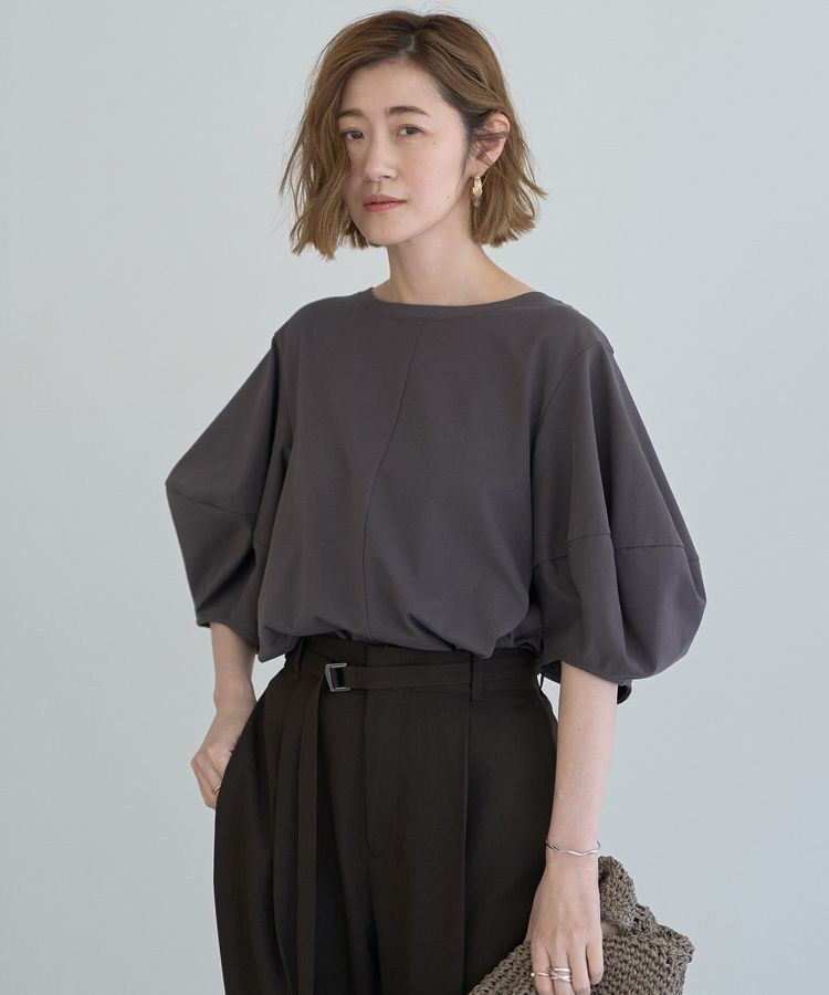 YECCA VECCA「バルーンスリーブプルオーバー」|Tシャツ・カットソー|Charcoal Gray