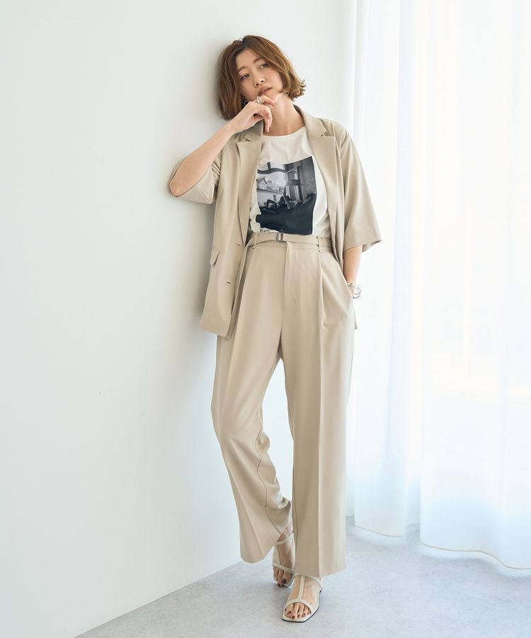 YECCA VECCA「ハーフスリーブジャケット」|テーラードジャケット|