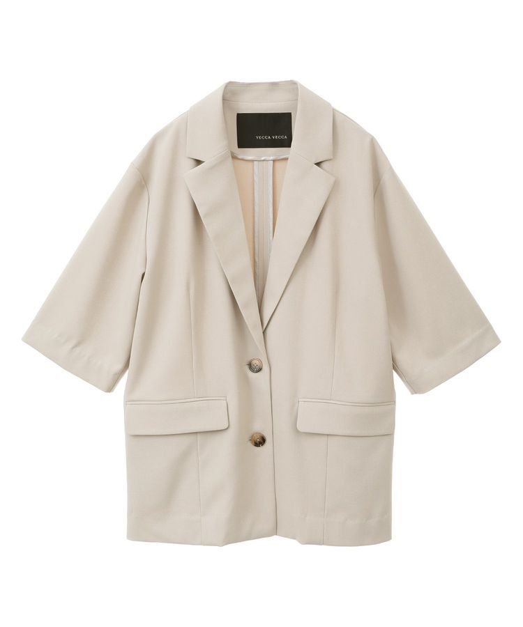 YECCA VECCA「ハーフスリーブジャケット」|テーラードジャケット|