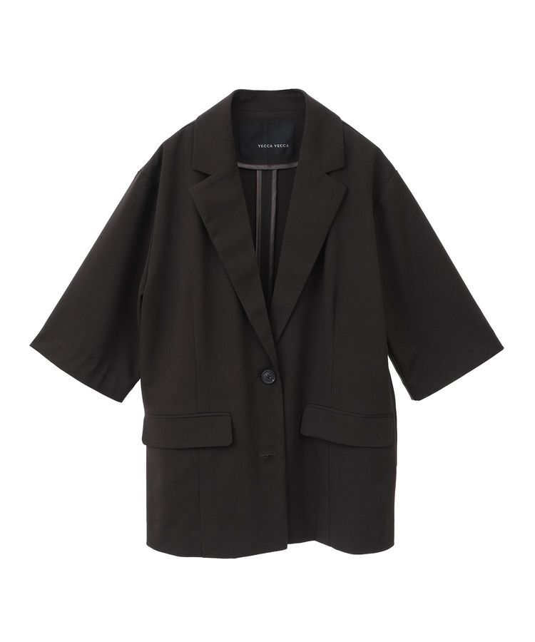 YECCA VECCA「ハーフスリーブジャケット」|テーラードジャケット|