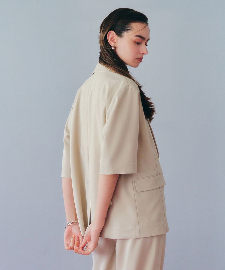 YECCA VECCA「ハーフスリーブジャケット」|テーラードジャケット|
