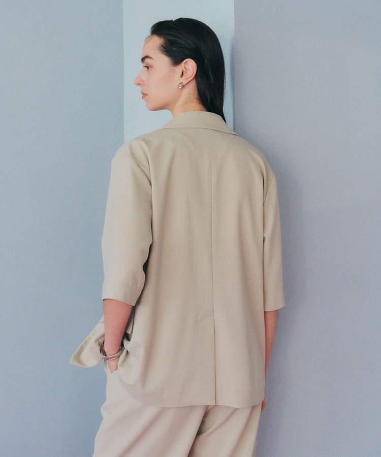 YECCA VECCA「ハーフスリーブジャケット」|テーラードジャケット|