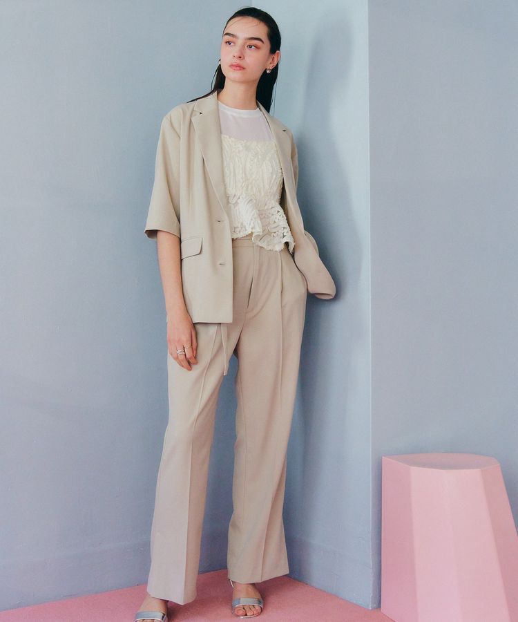 YECCA VECCA「ハーフスリーブジャケット」|テーラードジャケット|