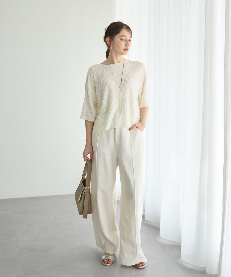 YECCA VECCA「2wayリボンフリンジニットカーディガン」|カーディガン|