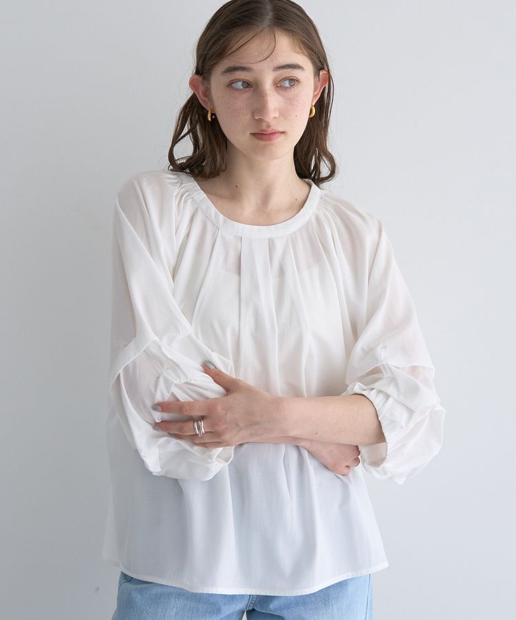 YECCA VECCA「ホイップスリーブブラウス」|シャツ・ブラウス|Off White