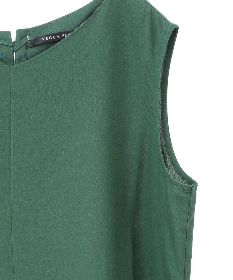 YECCA VECCA「レーヨン麻混レースアップワンピース」|ワンピース|