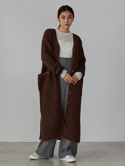 GARAGE OF GOOD CLOTHING「キルティング着流しコート」|その他|Brown