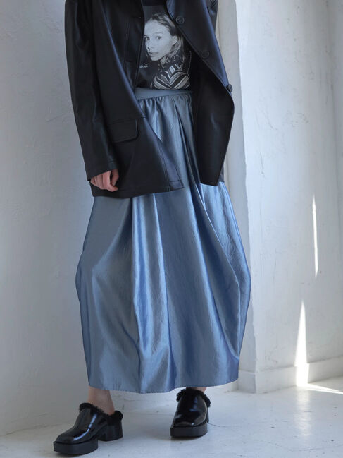GARAGE OF GOOD CLOTHING「シャンブレーボリュームロングスカート」|スカート|