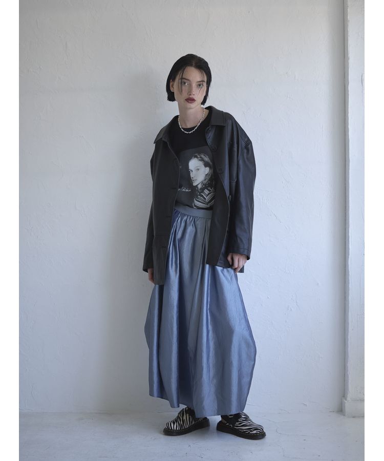 GARAGE OF GOOD CLOTHING「シャンブレーボリュームロングスカート」|スカート|