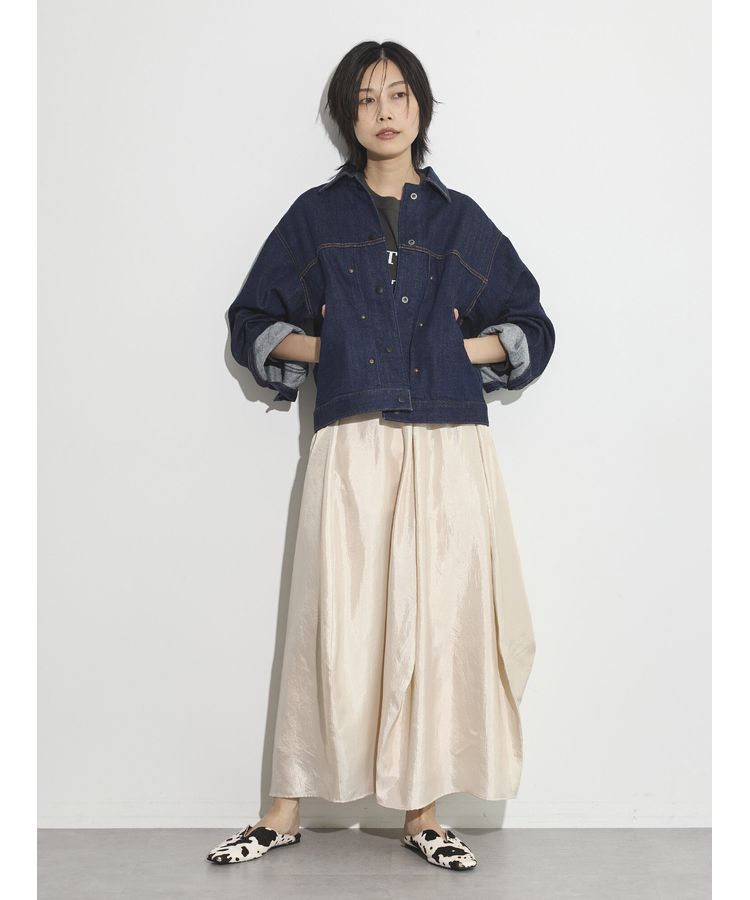 GARAGE OF GOOD CLOTHING「シャンブレーボリュームロングスカート」|スカート|