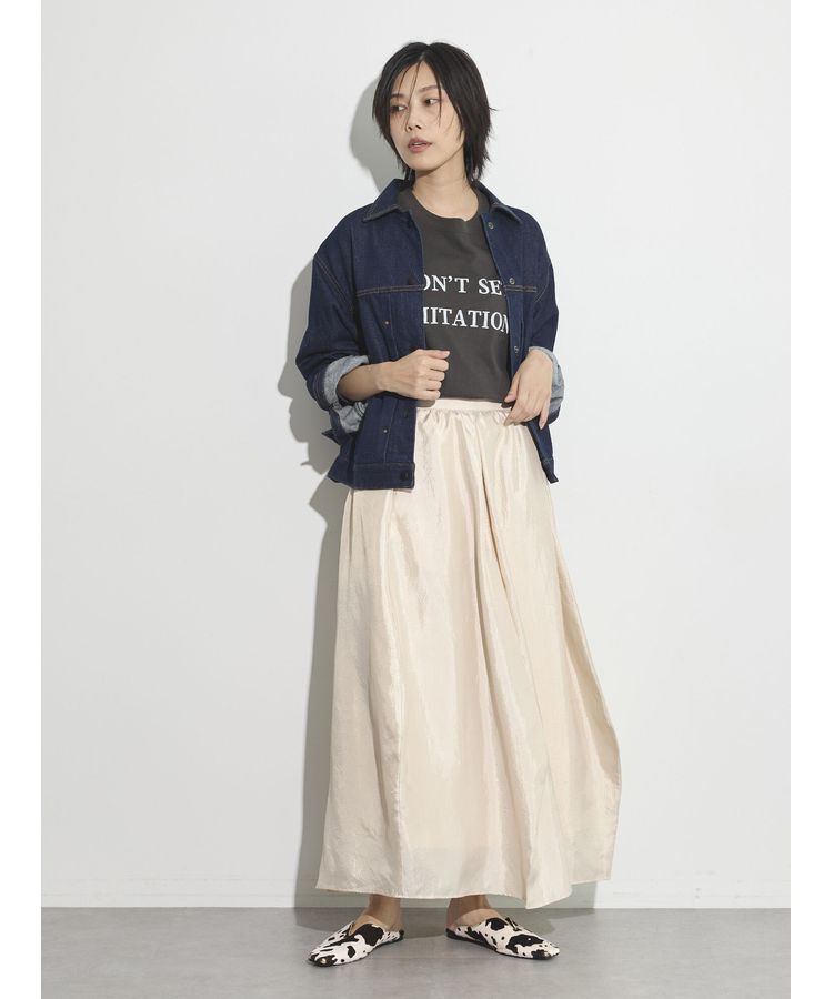 GARAGE OF GOOD CLOTHING「シャンブレーボリュームロングスカート」|スカート|