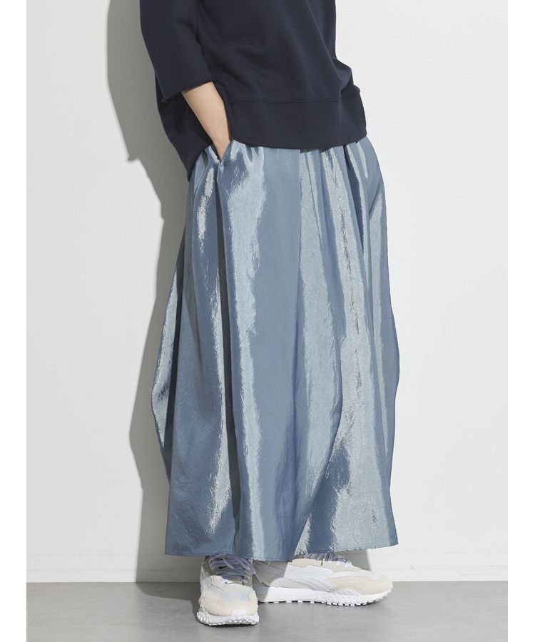 GARAGE OF GOOD CLOTHING「シャンブレーボリュームロングスカート」|スカート|