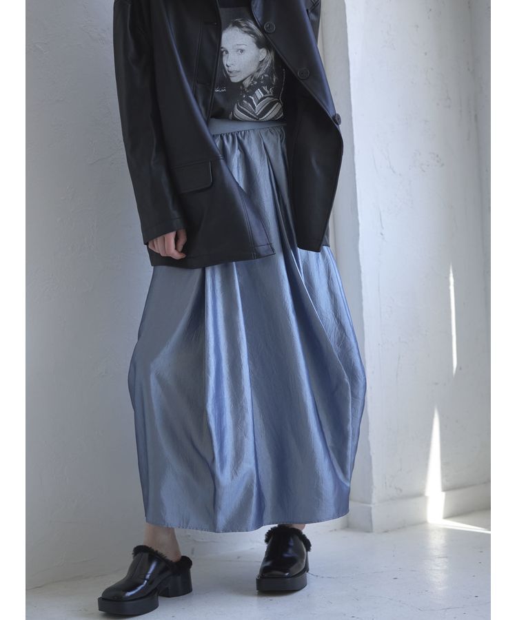 GARAGE OF GOOD CLOTHING「シャンブレーボリュームロングスカート」|スカート|